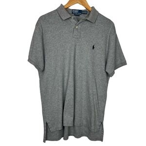 Polo Ralph Lauren Grey CANTERBURY HEATHER Textured Short Sleeve Blue Pony Large